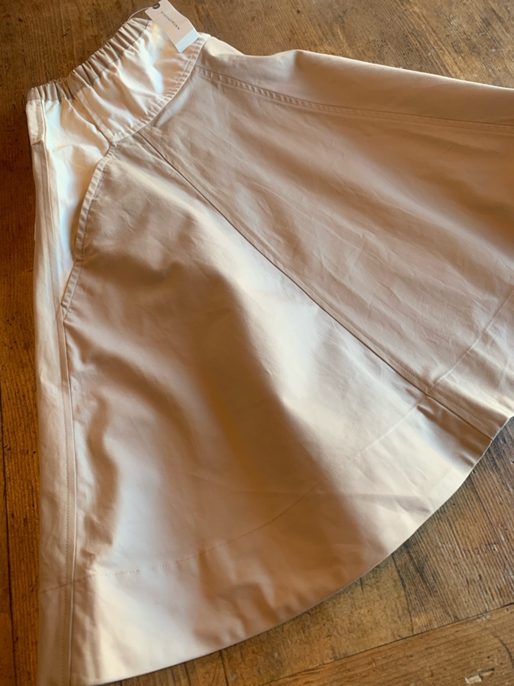 Anthropologie Maeve Beige Elastic Waist Skirt with Pockets - Picture 10 of 16